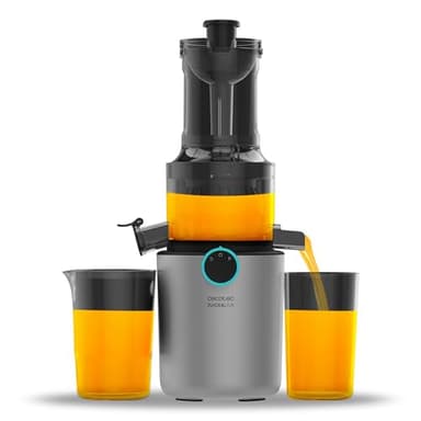 Cecotec Centrifuga Frutta e Verdura - Estrattore Frutta e Verdura Juice&Live 1500 Slim motore 200W, bocca 82mm, 55±5 RPM, silenzioso, facile pulizia, sistema sicurezza, ideale per succhi salutari