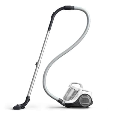 Rowenta Swift Power Cyclonic RO2917, Aspirapolvere a Traino Senza Sacchetto, Potenza 900 W, Motore Silenzioso, Serbatoio facile da Pulire, Bianco/Grigio