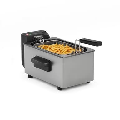 Tristar Friggitrice, 3L Capacità, 2000W, Tecnologia Cool Zone, Acciaio Inossidabile, Termostato Regolabile, Facile da Pulire, Parti Rimovibili, FR-9325
