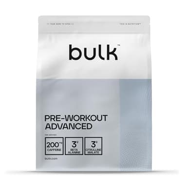 Bulk Pre-workout completo AVANZATO, Bevanda energetica con beta alanina, caffeina, citrullina, vitamina B6, BCAA, arginina (AAKG), Tropical, 500g, 29 porzioni