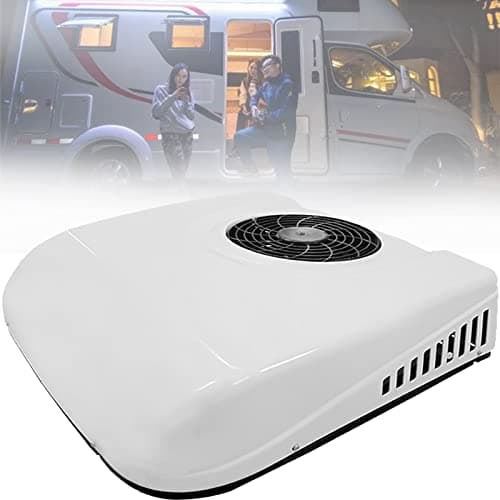 Condizionatore d'aria del tetto del camper del camion elettrico 12/24V Volt, AC silenzioso, unità CA RV, condizionatore d'aria del camper per il veicolo del camion del bus di RV,White-12V