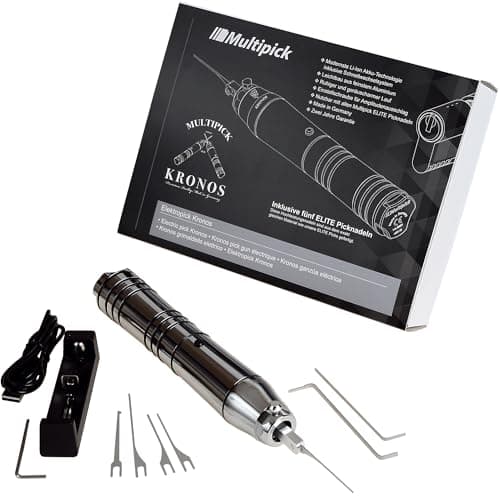 MULTIPICK Kronos Grimaldello Elettrico [Singolo] Grimaldello automatico - Grimaldelli professionali - Kit Scassinatore - grimaldelli per serratura - Lock Picking - Grimaldello professionale
