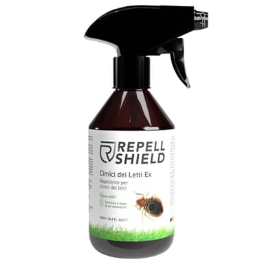 RepellShield® Repellente Spray Antiacaro per Materassi e Tessuti ad Azione Rapida - Spray Antipulci per Ambienti, Letto, Lenzuola, Federe - Alternativa Eco a Insetticida Anti Cimici da Letto, 250ml