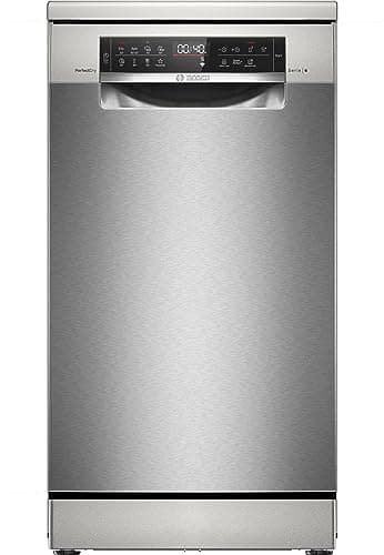 Bosch SPS6ZMI29E Serie 6, Lavastoviglie da libera installazione, PerfectDry, Diagnostica da remoto, EmotionLight, Acciaio, 45cm