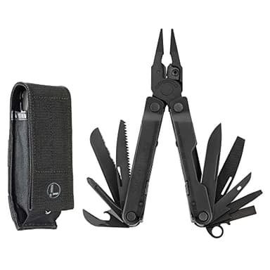 LEATHERMAN Rebar - Attrezzo Multifunzione Tascabile e Compatto con 17 Strumenti Pratici per Fai da Te, Outdoor e Campeggio - Nero