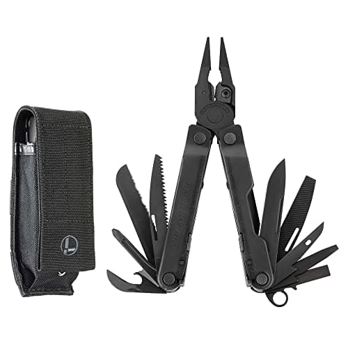 LEATHERMAN Rebar - Attrezzo Multifunzione Tascabile e Compatto con 17 Strumenti Pratici per Fai da Te, Outdoor e Campeggio - Nero