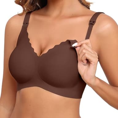 ProKloud Donna Reggiseno Allattamento Copertura Completa Reggiseno per Gravidanza Senza Cuciture Senza Ferretto Comfort Reggiseni Allattamento con Fibbia di Estensione Extra