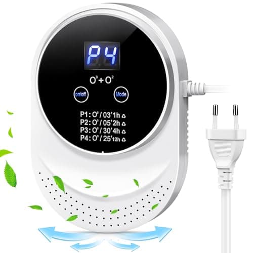 ICARE Generatore di Ozono Purificatore d'aria, Sterilizzatore per Deodorizzazione Dell'Ozono, Deodorante per Ionizzatore di Ozono, Purificatore Aria per Bagni, Animali Domestici, Formaldeide, Auto