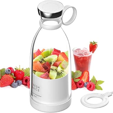 Frullatore Portatile, 350ML Mini Smoothie Blender Bottle, Personale, Multifunzionale per Spremute Fresche