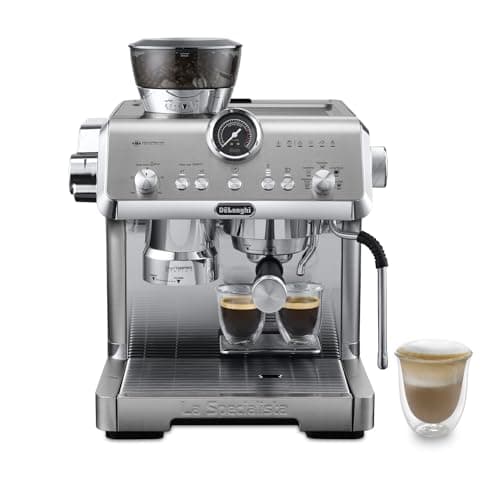 De'Longhi La Specialista Opera EC9555.M, Macchina Caffè Espresso con Macinacaffè Integrato, Funzione Cold Brew, Inclusa Lancia per Schiumatura del Latte, Include Accessori Welcome Set, 1550W, Metallo