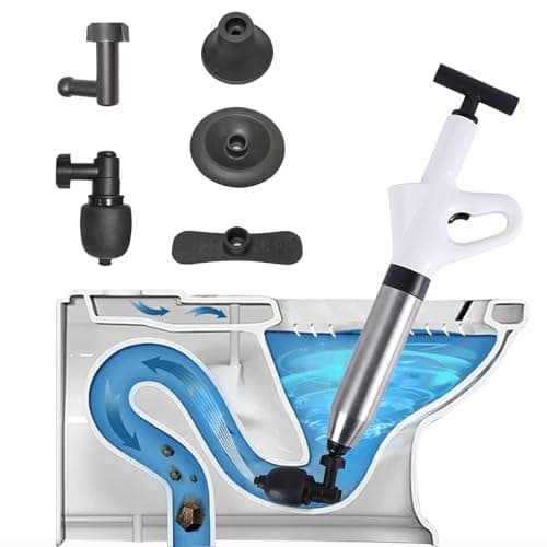 Pompa Stura Scarichi, Stura WC con Barometro, Molto Rispettoso Dell'ambiente, Stura Lavandini con Quattro Diverse Ventose Adatto per Bagni Bagni Lavabi
