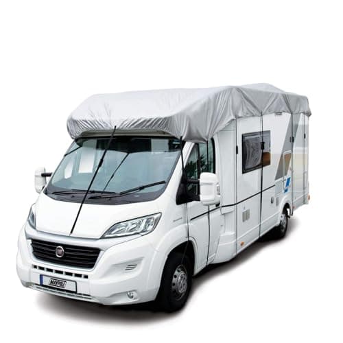 NEWFUN Telo copri camper, Coperture per rimorchi caravan, 210D Tessuto Oxford resistente ai raggi UV/Acqua/Polvere, Copertura universale per roulotte per camper (7.5 x 3 m)