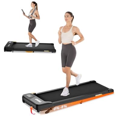 TODO Tapis Roulant Elettrico con Inclinazione, 1-6km/h Walking Pad con App e Telecomando, Display a LCD, Tapis Roulant Salvaspazio Nessuna installazione