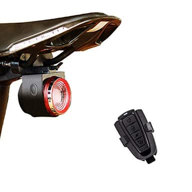 XIAOKOA Fanali Posteriori per Biciclette, Allarme Intelligente,USB di Ricarica, Impermeabile,Con Telecomando Senza Fili