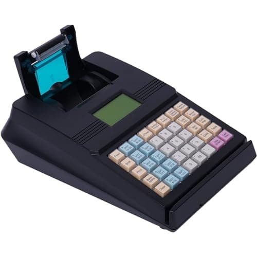 Registratore di Cassa Sistema POS, Eegistratore di Cassa Elettronico Sistema POS cassiere LED con Porta Seriale USB Business per Ristoranti, Supermercati,Black