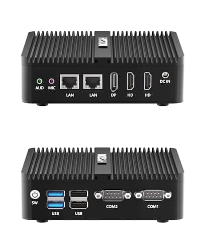 HYSTOU Mini PC Fanless Industriale: N100 Mini PC 8GB Ram 256GB SSD Mini PC Windows 11 Pro per Industrial
