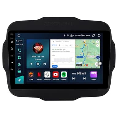 ACAVICA 4+64GB Autoradio per Jeep Renegade 2014-2019 Android 14 8-Core Car Stereo con Wireless Carplay Lettore Multimediale WiFi Bluetooth DSP FM (Autoradio per Jeep Renegade)