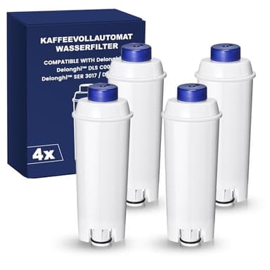 Filswa Filtro dell'acqua completamente automatico, ricambio compatibile con Delonghi serie ECAM, Dinamica, Cappuccino System, Magnifica, ETAM Autentica e vari modelli di Esam, (4)