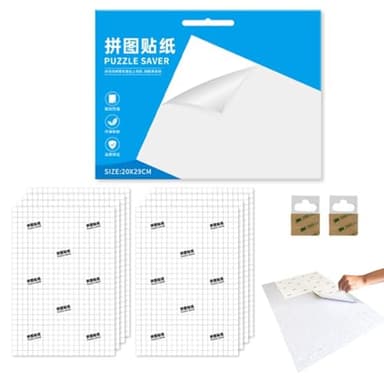 8 Pezzi Colla per Puzzle, Super Appiccicoso Colla Puzzle, può Fissare il Puzzle fogli Adesivi per Puzzle Ottimale per 1000 Pezzi o 2 x 500 Pezzi