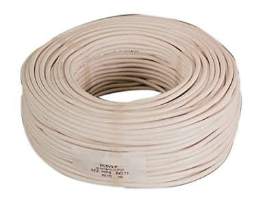 100MT CAVO ELETTRICO BIPOLARE SEZIONE 2X1 BIANCO