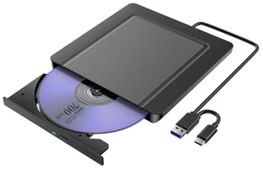 Umaniy Lettore DVD CD Esterno per PC Portatile, Supersottile Masterizzatore CD/DVD +/-RW Drive CD ROM Unità DVD Esterne per Windows 11/10/8.1/7/XP/Vista/Linux/MacOS/Linux/Laptop/Desktop