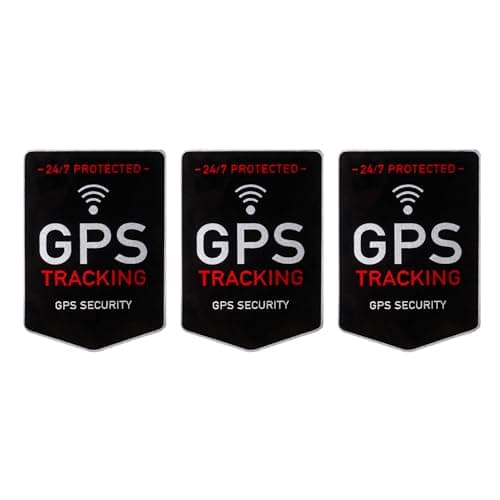 Qaziuy GPS Tracking, 3 adesivi GPS per bicicletta, colore nero, antifurto, GPS, per bicicletta, moto e auto, resistenti alle intemperie, ai raggi UV
