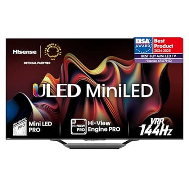 Hisense TV 65" Mini-LED 4K 65U72NQ, Smart TV VIDAA U7, Dolby Vision IQ, HDR 10+ Adaptive, 144Hz Game Mode PRO, Alexa Built-in, VIDAA Voice, Tuner DVB-T2/S2 HEVC 10, lativù 4K
