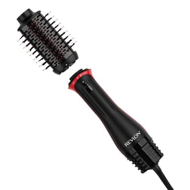 Revlon One-Step Volumiser Plus (spazzola ovale staccabile, rivestimento in ceramica di titanio, setole miste con punte a sfera al carbone attivo, tecnologia ionica alla tormalina)
