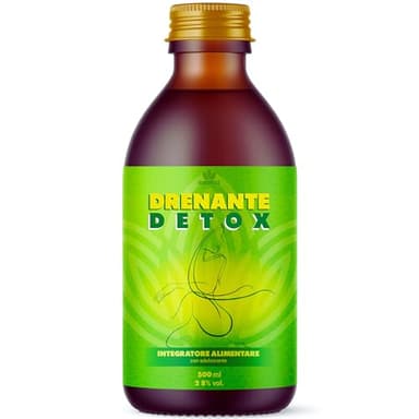 Ribovita Drenante Forte Veloce Donna Anticellulite Diuretico Detox - per Pancia Piatta e Cellulite Gambe e Sgonfia Pancia Gonfia - Liquido 500ml dissetante gusto fresco delicato - Made in Italy