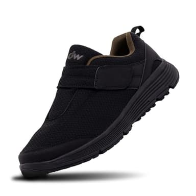 Scarpe per Diabetici Uomo - Velcro Senza Cuciture - Scarpe Pianta Larga Extra Profonde – DW Scarpe in 3 Larghezze - Hallux, Piedi Gonfi