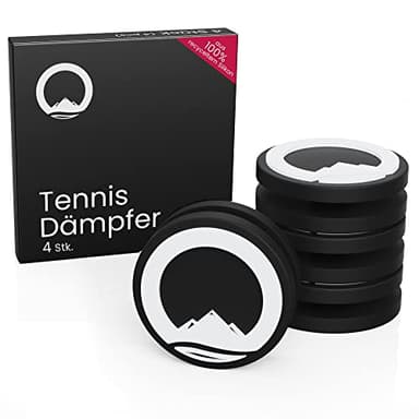 Otaro antivibrazione Tennis per Racchette da Tennis (Nero) – 4 Pezzi – 100% Riciclato – Ammortizzatore di Vibrazione Come Accessorio da Tennis
