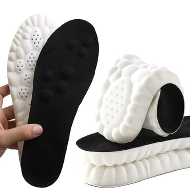 Solette in Memory Foam con supporto per l'arco plantare per donne e uomini, inserti per scarpe da ginnastica, scarpe sportive e stivali, traspiranti e ammortizzanti(40.5/41 EU,Nero)
