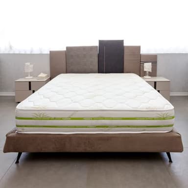 Materasso in Memory Foam Singolo, Altezza 24 cm Reali,Rivestimento in Aloe Vera Antibatterico, Spedito Sottovuoto Arrotolato, 100% Made in Italy (80 x 190 Cm Singolo)