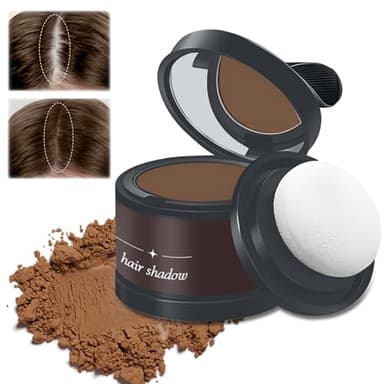 Polvere Capelli, Hair Line Powder, 4g Infoltitore Invisibile, Correttore per Radice Dei Capelli, Uso per Riempire I Capelli Diradati, Polvere per Donna e Uomo (Caffè Profondo)