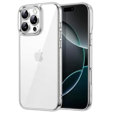 JETech Cover per iPhone 16 Pro 6,3 Pollici, Anti Ingiallimento Antiurto Cellulare Paraurti Custodia, Anti-Graffio Retro Trasparente (Trasparente)