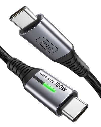 INIU Cavo USB C USB C 100W, 2m Cavo USB Type-C PD 5A Ricarica Rapida QC 4.0 Nylon Cavo Tipo C Caricabatterie Cellulare per iPhone 16 15 Samsung S22 Ultra iPad Pro MacBook Pixel 7 Pro ECC.