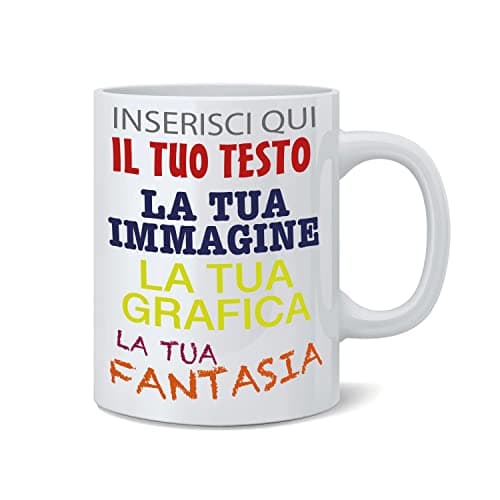 VENEZIANO Gruppo tazza in ceramica personalizzata - personalizza la tua tazza con testi, loghi, grafiche, immagini e tanto altro - ideale per regalo e altro - 100% Made in Italy.