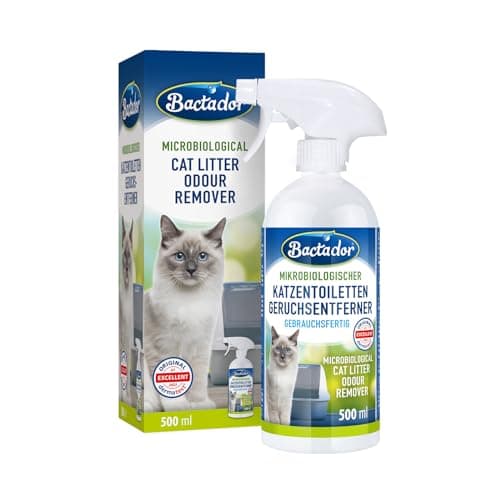 Bactador Anti-Odore Microbiologico Per Cassetta Igiencia 500 ml - Pronto Per L'Uso - Detergente Enzimatico Biologico Contro L'Urina Di Gatto, Odori Di Animali - Per L'Ambiente Domestico E Animale