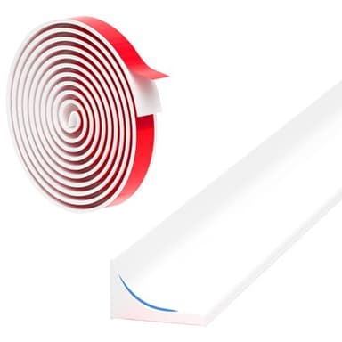 Barriera Doccia Ferma Acqua, 3M Silicone Doccia per Barriera Stop Acqua Soglia, Striscia Di Ritenzione Bagno, Pieghevole Bagno Acqua Barriera, Arresto Doccia Autoadesivo (Bianco)