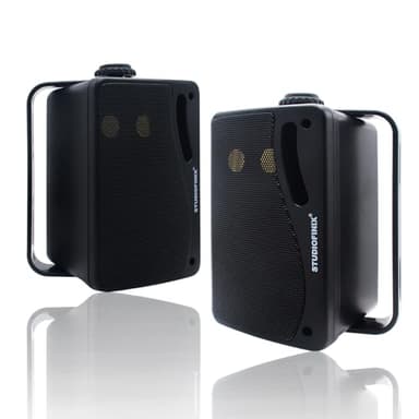STUDIOFINIX Altoparlanti Bluetooth da 3,5 pollici a 3 vie 200W, altoparlanti marini impermeabili con montaggio a parete, griglia resistente, perfetti per casa, barca, patio (nero)