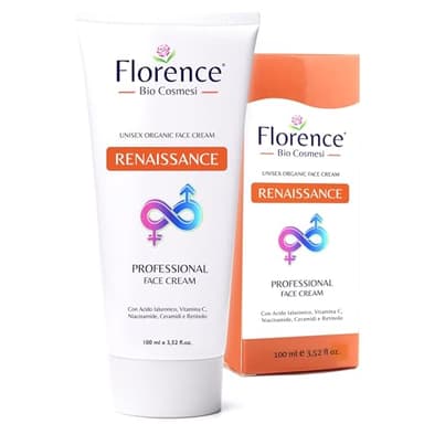 Florence Crema Viso Antirughe Acido ialuronico con Retinolo e Vitamina C - Bio Crema Antirughe, Antietà e Antimacchia per Donna e Uomo. Contorno Occhi, Linee Sottili, Rughe e Macchie Scure. 100ml