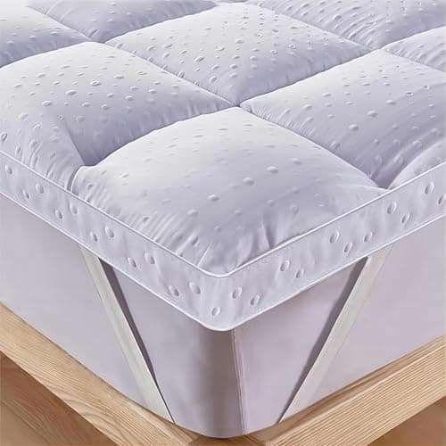Bedecor 3D Topper Matrimoniale 160x190cm, Coprimaterasso Matrimoniale di Microfiber Extra-Morbido, Antiallergico, lavabile in lavatrice
