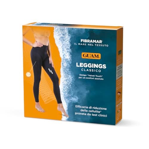 Guam Fibramar Leggings Classico tg. S-M, Unisex Adulto, Nero, Medium
