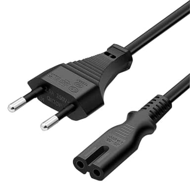 MilnoTech Cavo di alimentazione 1M, Cavo di alimentazione Euro Spina a Figura 8 Cavo di alimentazione per Samsung Philips LG Sony TV, PS4, PS5, Xbox,PC Monitor, DVD, Stampante