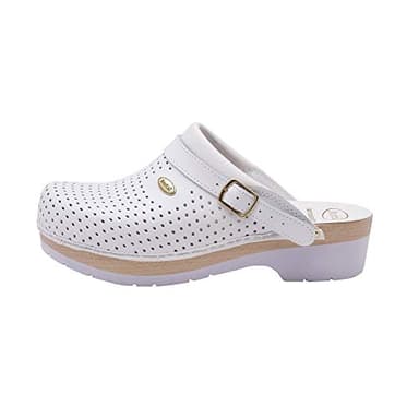 Scholl Clog Supercomfort, Zoccoli Sanitari Medicali Unisex - Adulto, Bianco, 37 EU