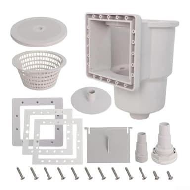 Kit skimmer per piscina fuori terra, completo attraverso la parete, kit di ricambio per skimmer SP1091LX fuori terra, per ritagli pareti piscina da 15,2 cm