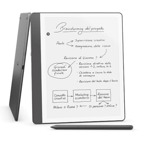 Nuovo Amazon Kindle Scribe (64 GB) | Schermo ridisegnato con bordi uniformi. Ora puoi scrivere nei libri e nei documenti | Penna premium inclusa | Grigio tungsteno