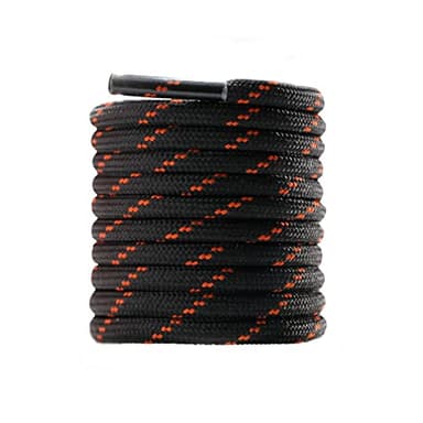 CCSOFTIME Lacci Scarponi Montagna,4mm Lacci per Scarponi da Lavoro/Trekking/Passeggio,Stringhe per Scarpe da Antinfortunistiche,Resistent Lacci per Stivali -Neri Marrone-150cm