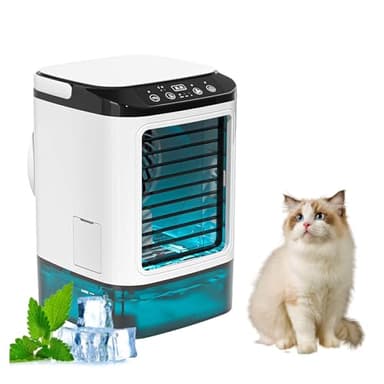 Con Contenitore Climatizzatore Portatile Senza Tubo, Mini Condizionatore Portatile 3 Velocità E LED a 7 Colori Portable Air Conditioner