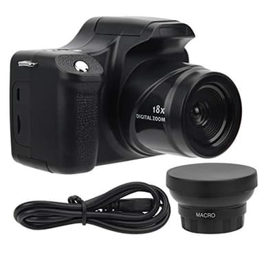 Fotocamera digitale, schermo LCD da 3,0 pollici 18 x zoom HD reflex fotocamera reflex 24 MP batteria grande capacità videocamera 1500 mAh per registrazione foto/video (standard + obiettivo